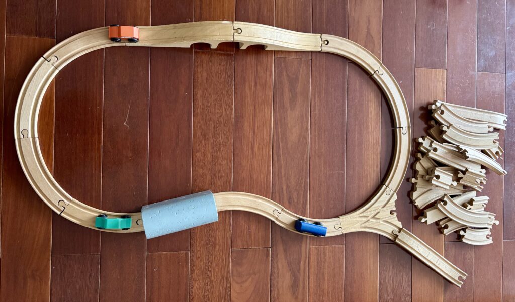Wooden train tracks