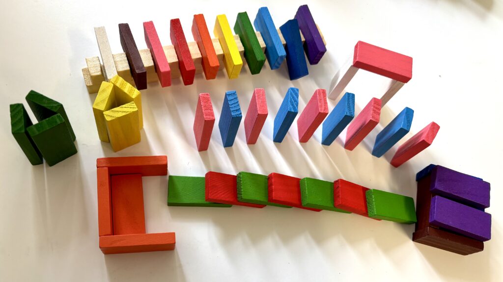 Wooden dominoes